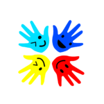 4 sets of cartoon of hands