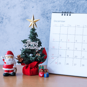 Calendar with month of December