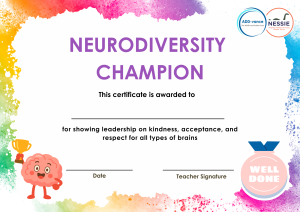 Neurodiversity Champion certificate