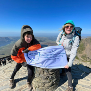 Fundraisers at the top of Mount Snowdon