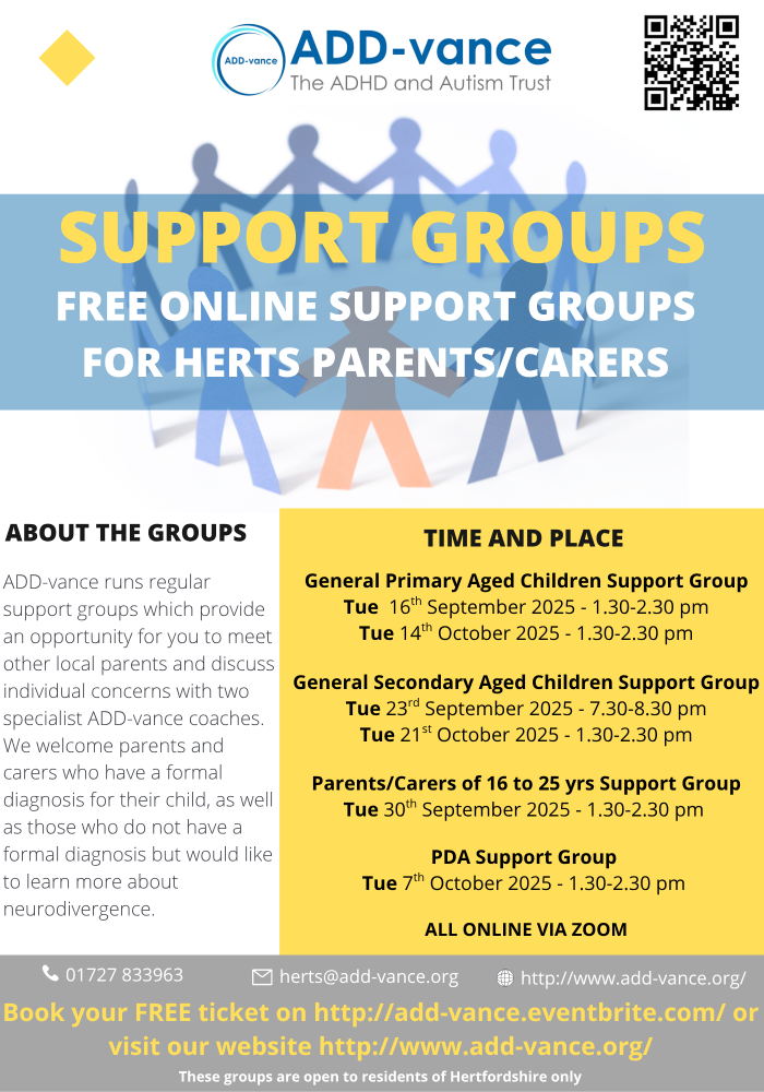 Autumn 2025 A4 Support Groups poster H1